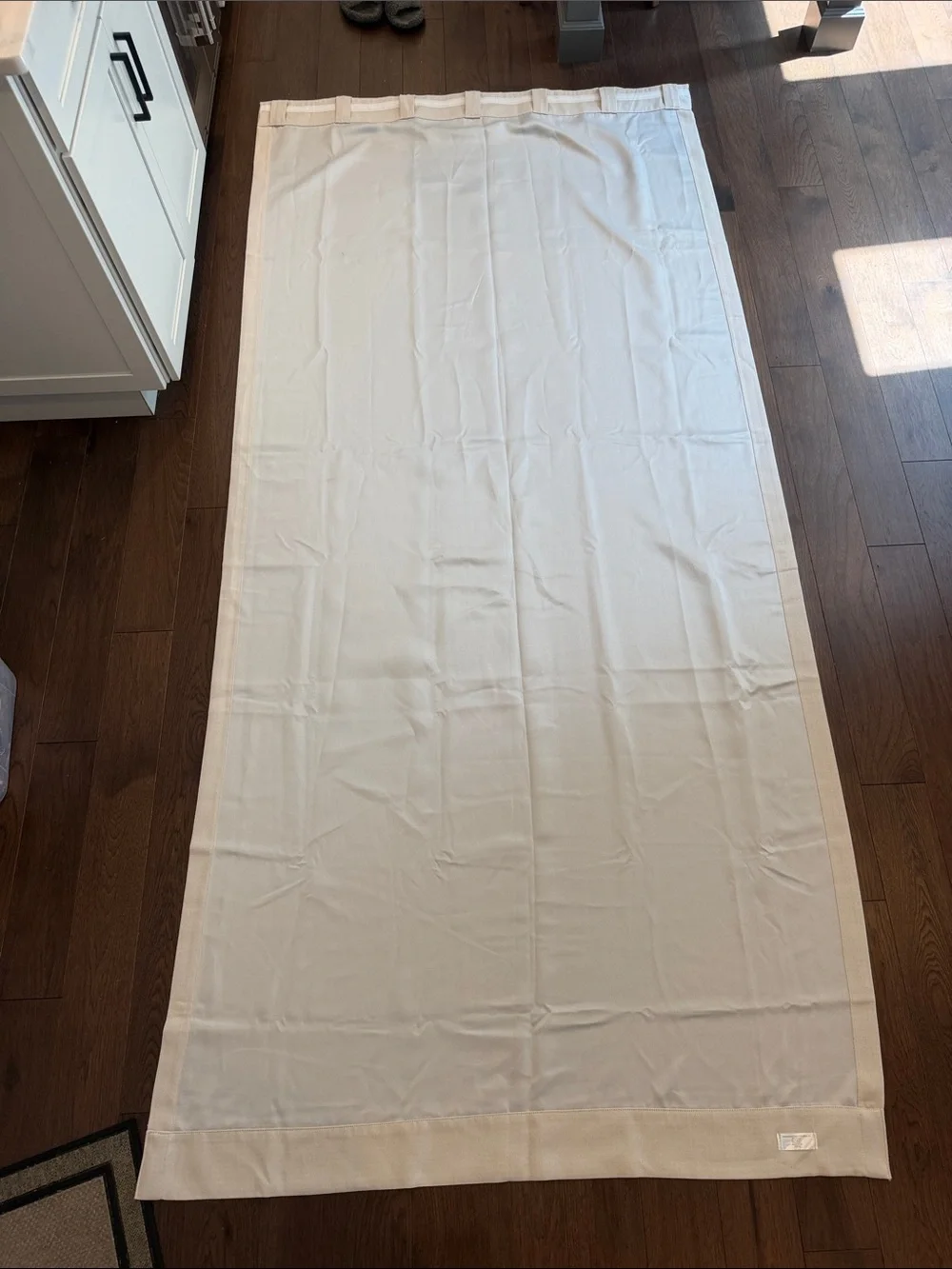 Exclusive Fabrics Ivory Linen Look Curtain Panel 49x105 Drapery - C11-3